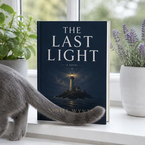 A book beside a sleeping cat